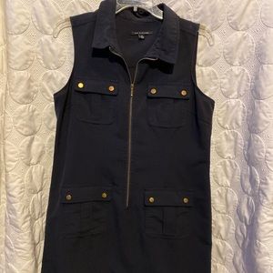 Navy zip up nautical dress